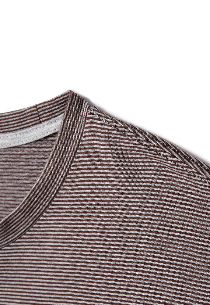 Art if acts - Washed Stripe Pocket S/S Tee (Brown/Grey) product image 11 | TRAB K-Fashion Australia