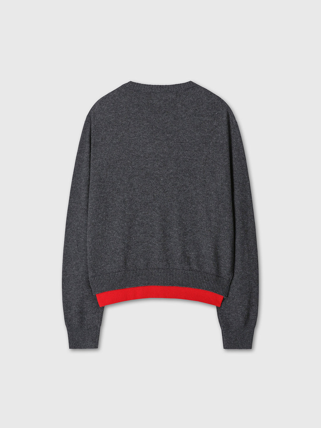 Tonywack - Wool And Cashmere Layered Cardigan (Charcoal/Red) product image 10 | TRAB K-Fashion Australia