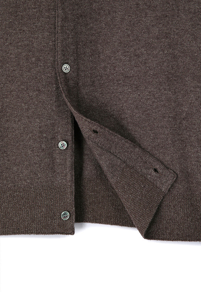 Art if acts - Wholegarment Round Neck Cardigan (Melange Brown) product image 10 | TRAB K-Fashion Australia