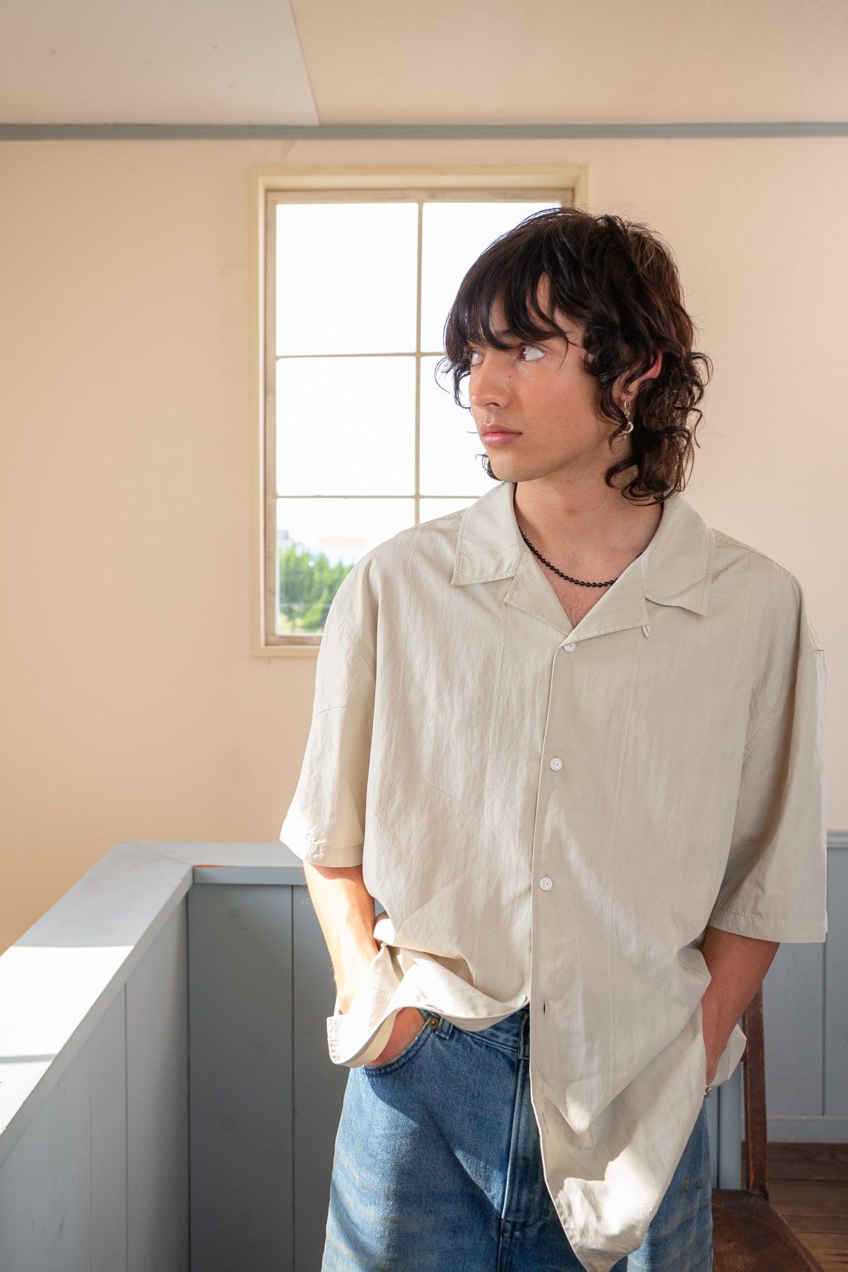 Matin Kim - Zigzag Stitch Point Shirt (Light Green) product image 11 | TRAB K-Fashion Australia