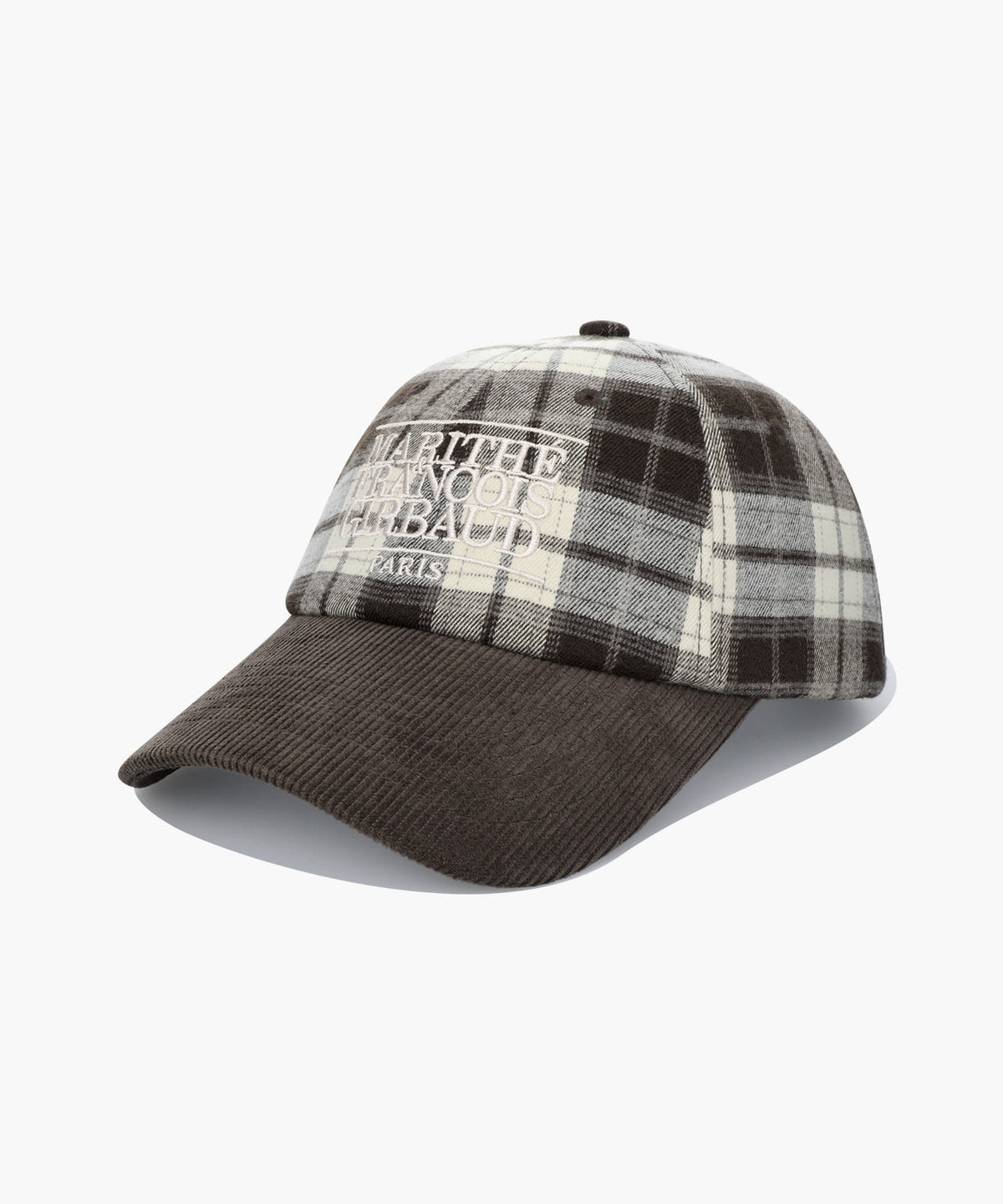 Marithe & Francois Girbaud - Classic Logo Two Tone Check Cap (Brown) product image 1 | TRAB K-Fashion Australia
