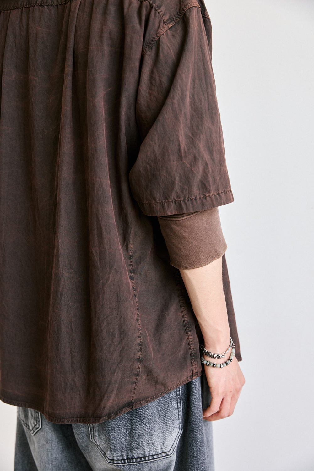 Hatchingroom - Rana Shirt 1/2 (Dark Burgundy) product image 14 | TRAB K-Fashion Australia