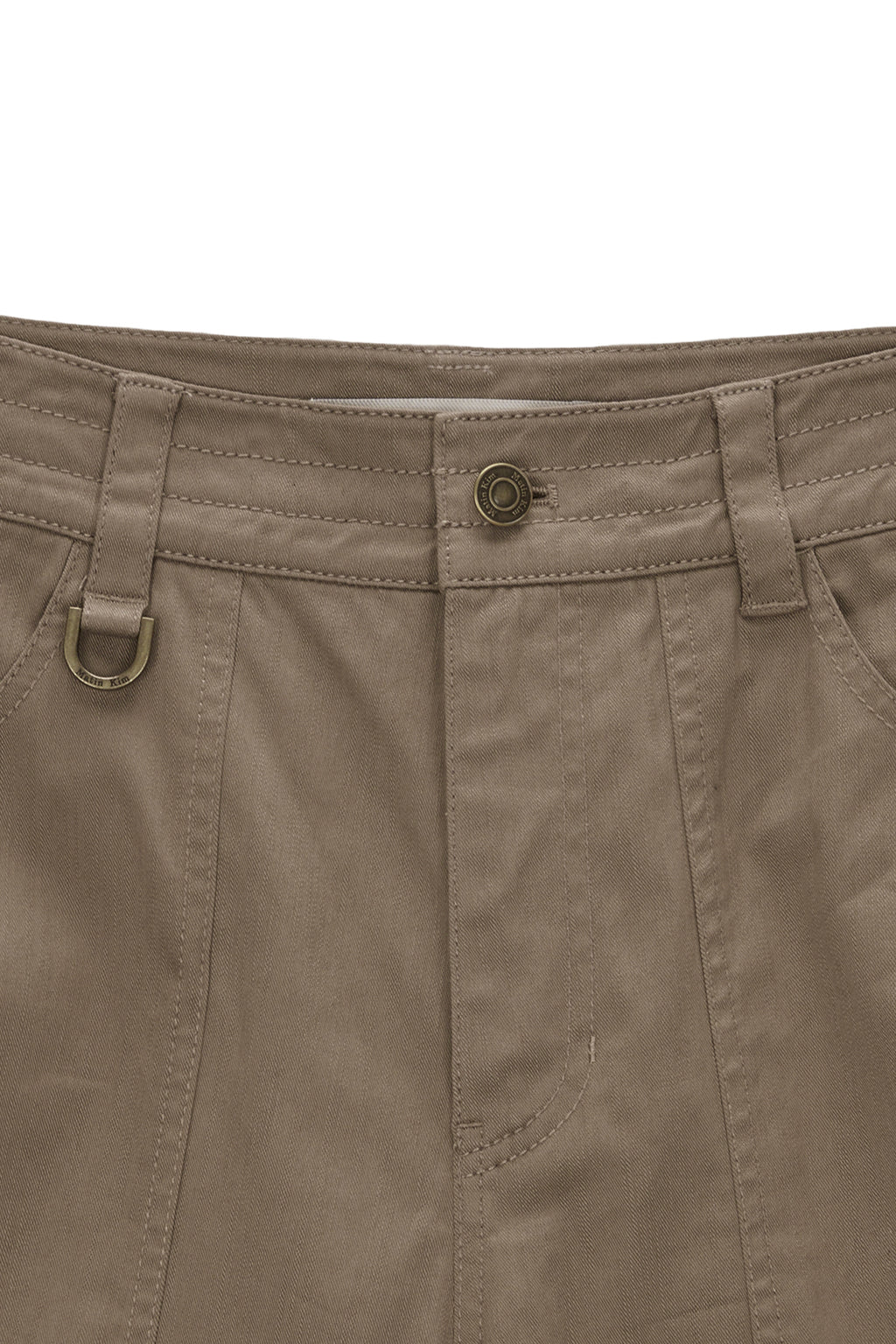 Matin Kim - Knee Big Pocket Cotton Pants (Khaki Brown) product image 3 | TRAB K-Fashion Australia