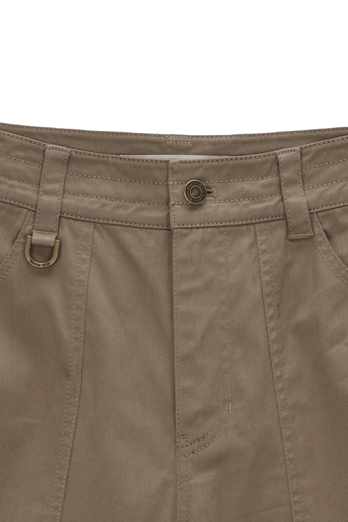 Matin Kim - Knee Big Pocket Cotton Pants (Khaki Brown) product image 3 | TRAB K-Fashion Australia