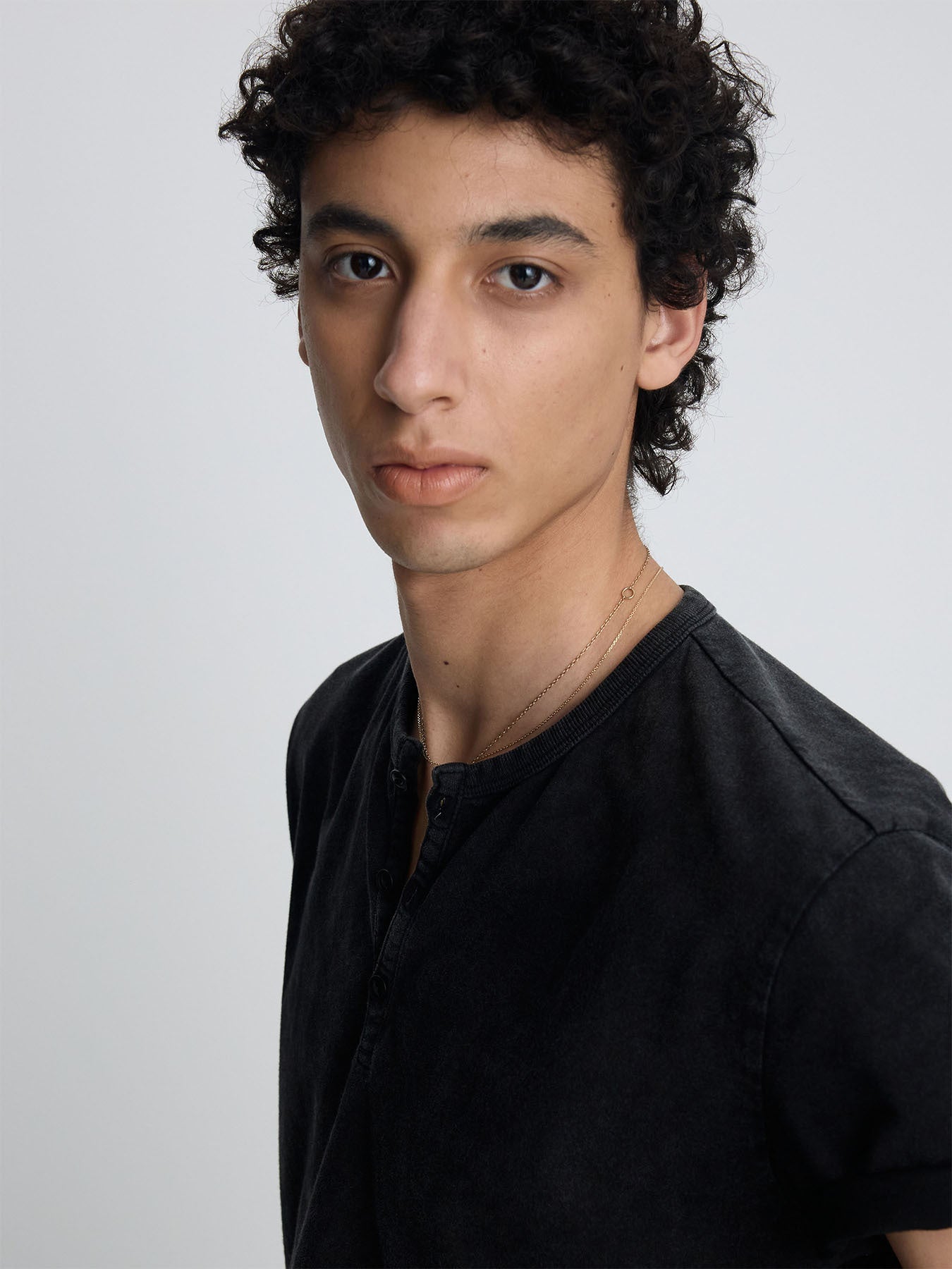 Tonywack - Garment Dyed Henley Neck Top (Vintage Black) product image 6 | TRAB K-Fashion Australia