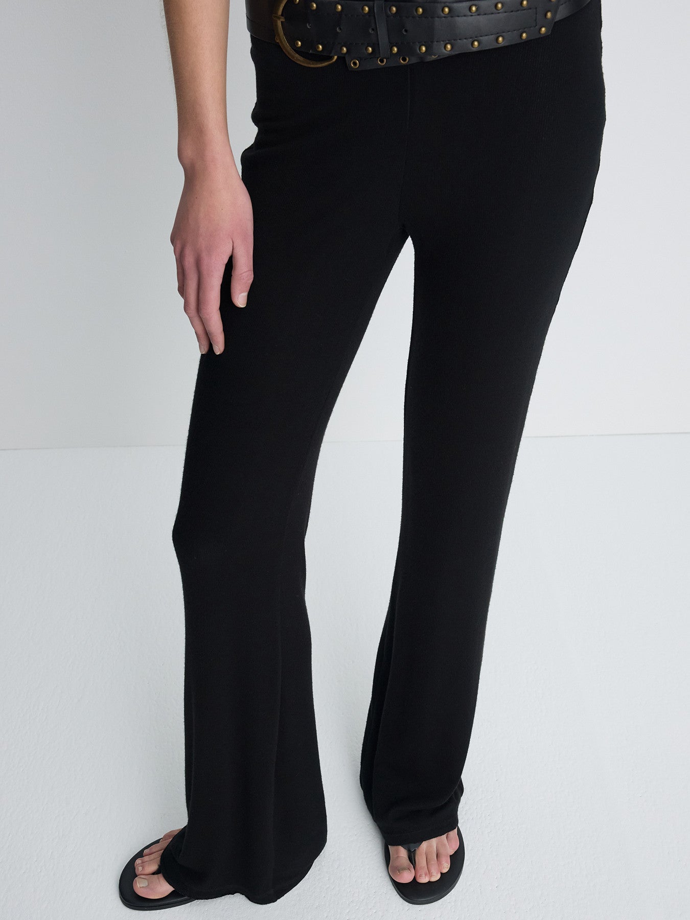 Tonywack - Tencel Ribbed Flared Pants (Black) product image 3 | TRAB K-Fashion Australia