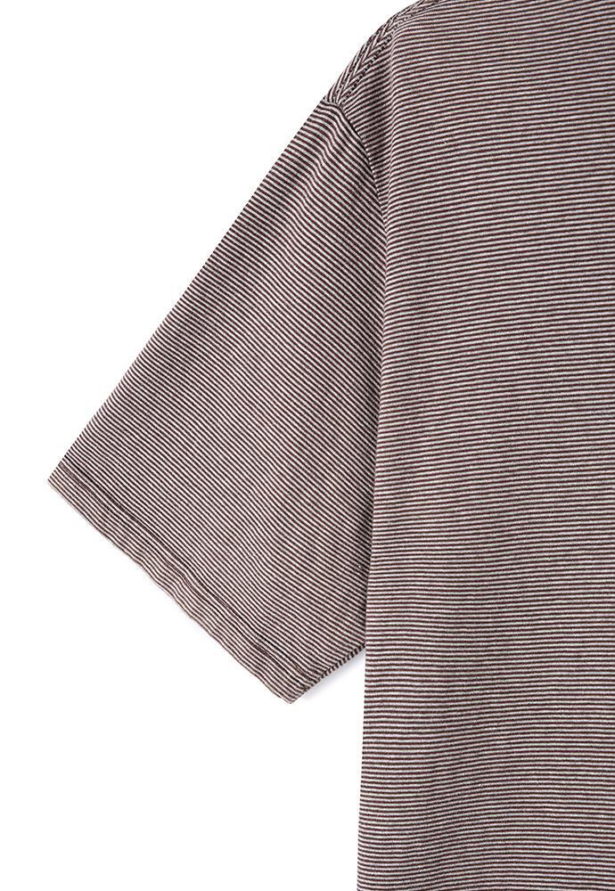 Art if acts - Washed Stripe Pocket S/S Tee (Brown/Grey) product image 13 | TRAB K-Fashion Australia