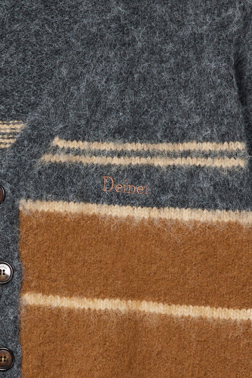 Deinet - Wool Blended Stripe Knit Cardigan (Grey) product image 10 | TRAB K-Fashion Australia