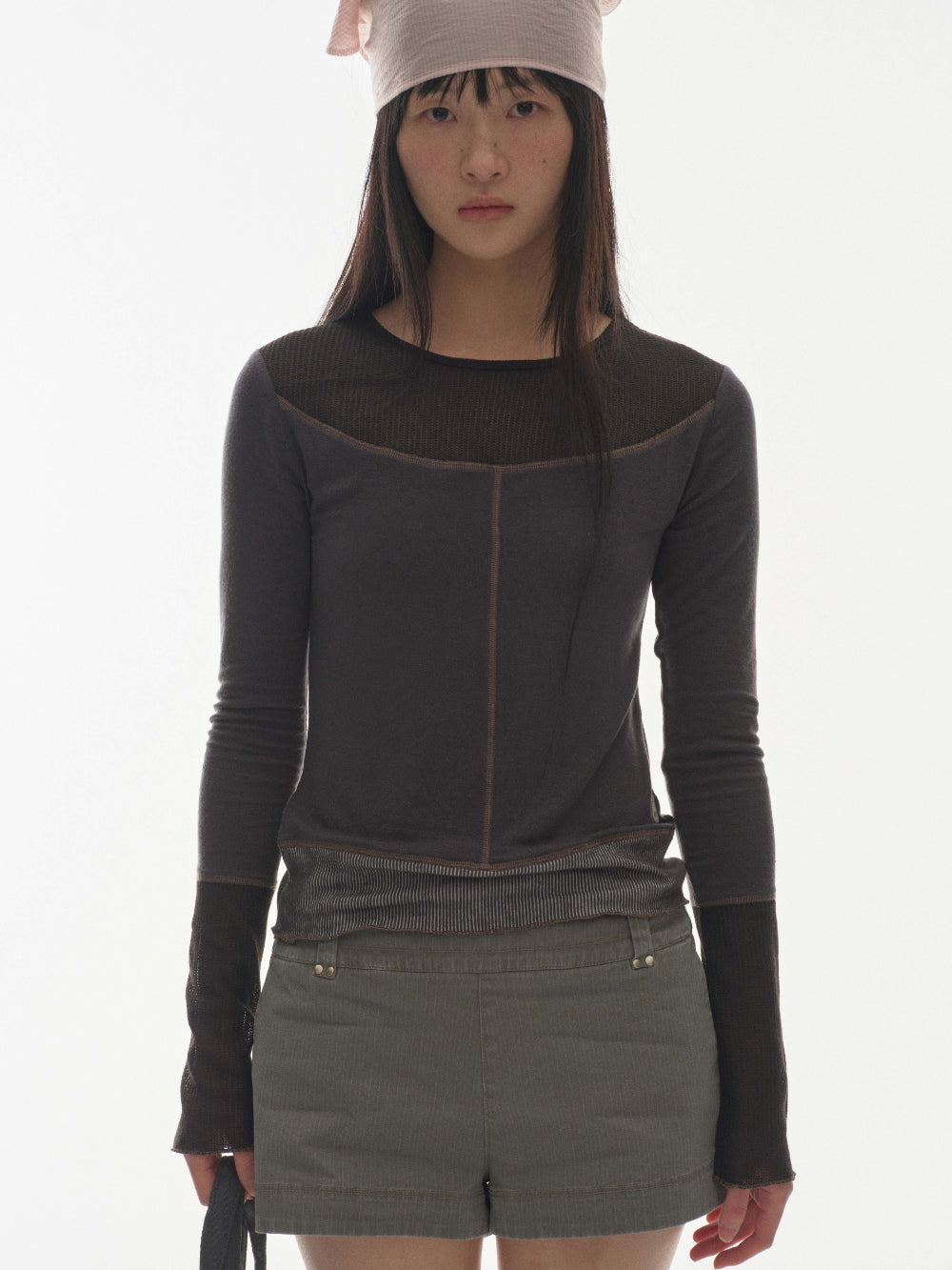 Coyseio - Net Stitch Longsleeves (Black) product image 3 | TRAB K-Fashion Australia