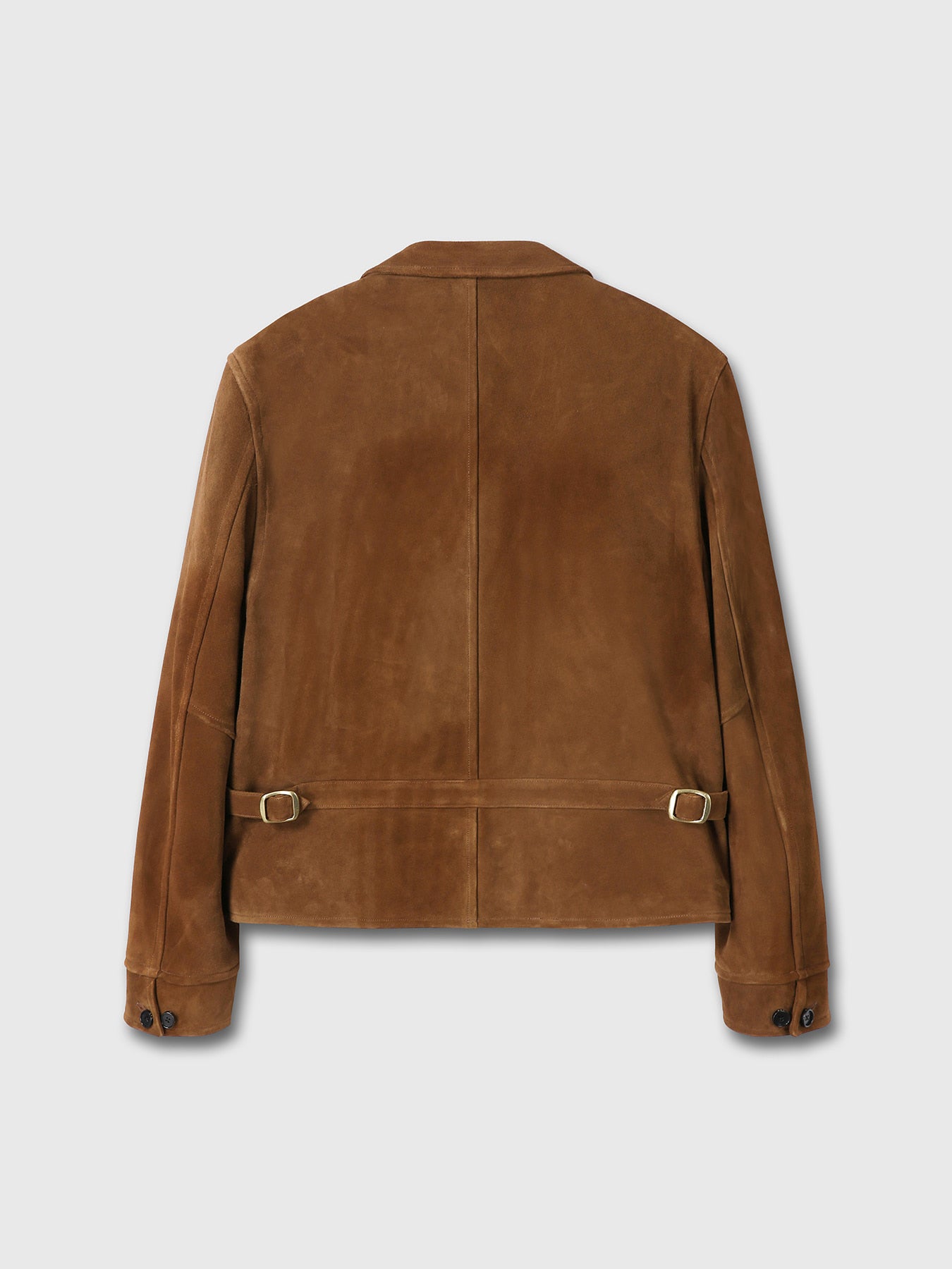 Tonywack - Goat Suede Buckle Zip Jacket (Camel Brown) product image 11 | TRAB K-Fashion Australia