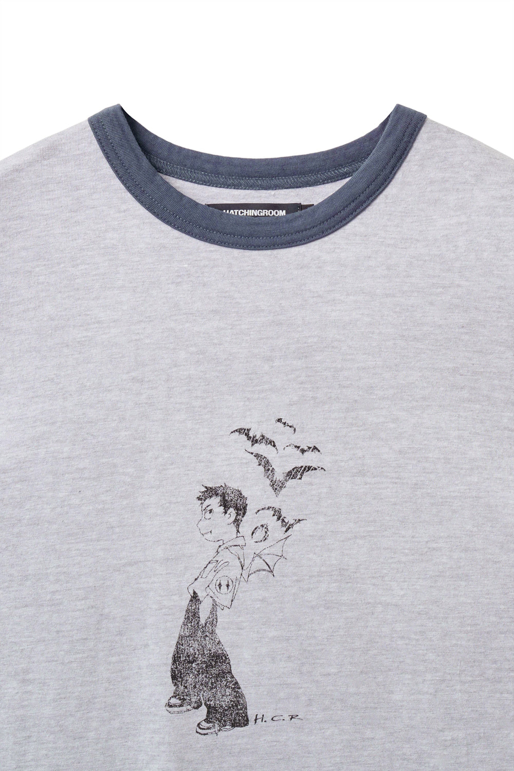 Hatchingroom - Vampire Kid Ringer Tee (Dyed Grey) product image 3 | TRAB K-Fashion Australia