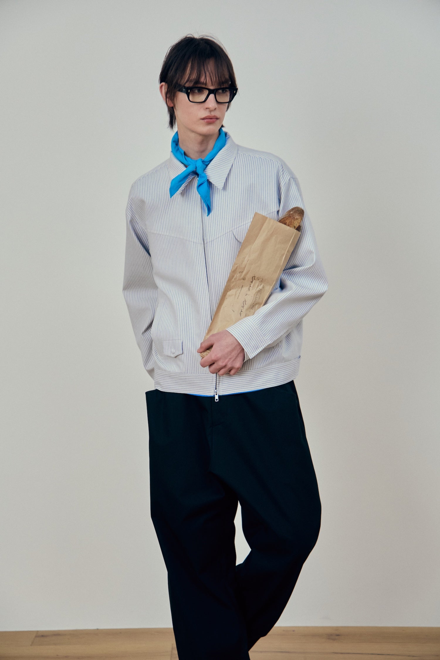 Stu - Embroidery Stripe Jacket Sky (Blue) product image 9 | TRAB K-Fashion Australia