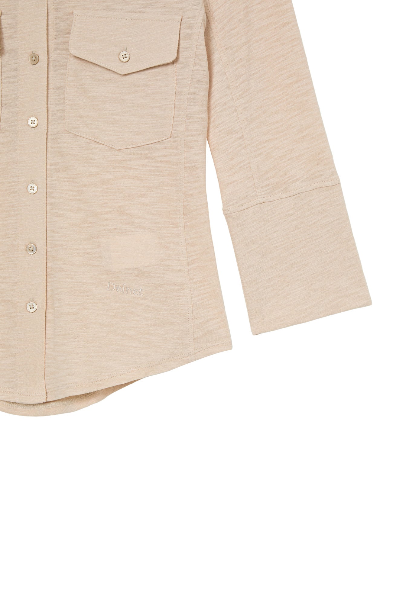 Deinet - Button Collar T-Shirt (Beige) product image 6 | TRAB K-Fashion Australia