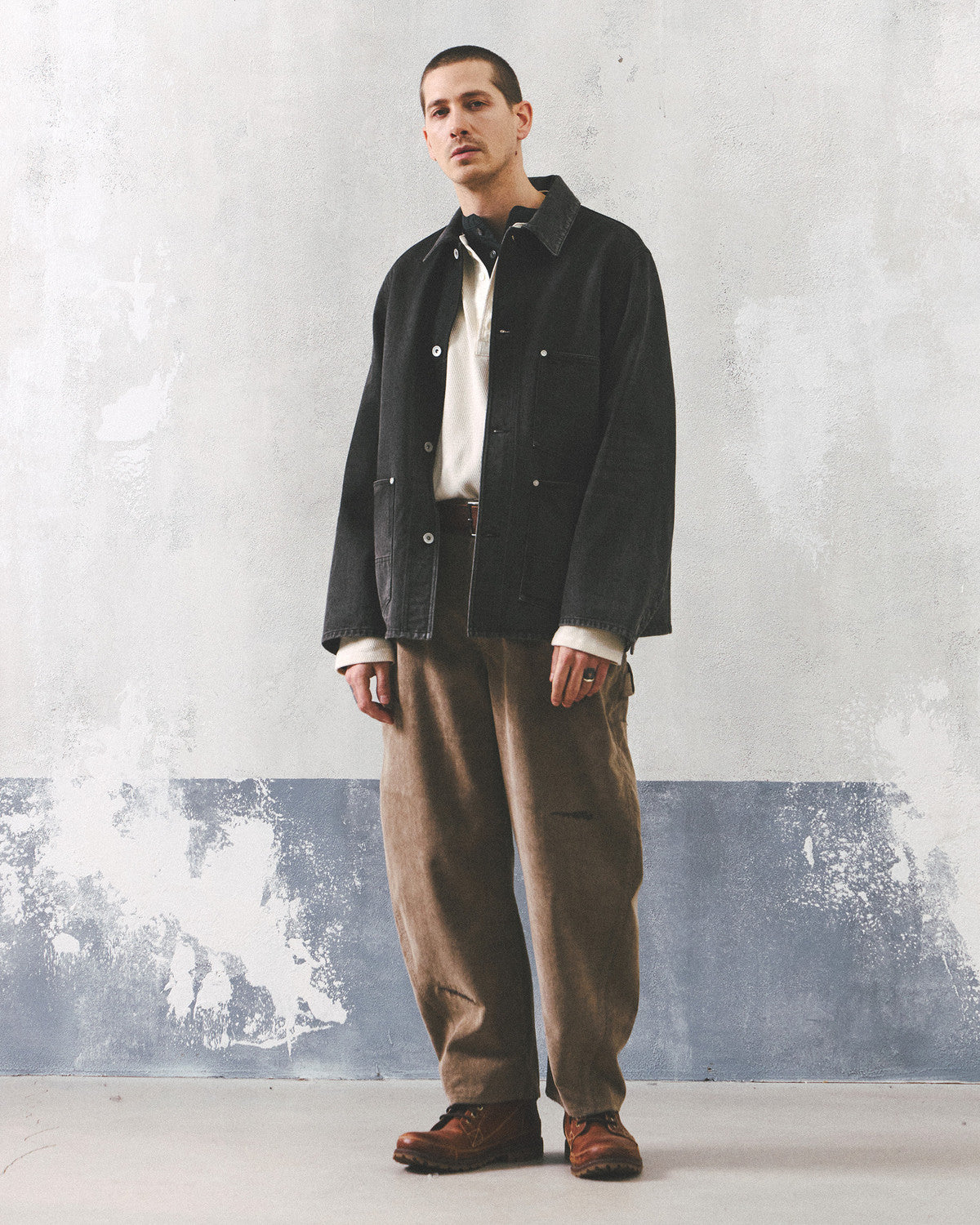 Eastlogue - Damaged Carpenter Pants (Sand Corduroy) product image 1 | TRAB K-Fashion Australia
