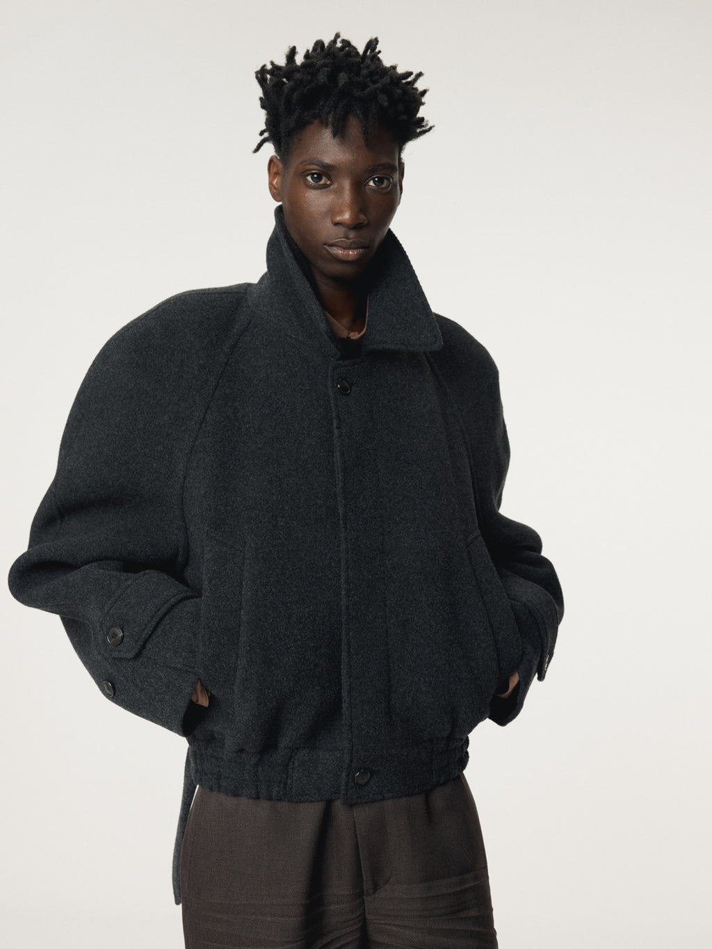 Recto - Reglan Sleeves Wool Jumper (Charcoal Grey) product image 6 | TRAB K-Fashion Australia