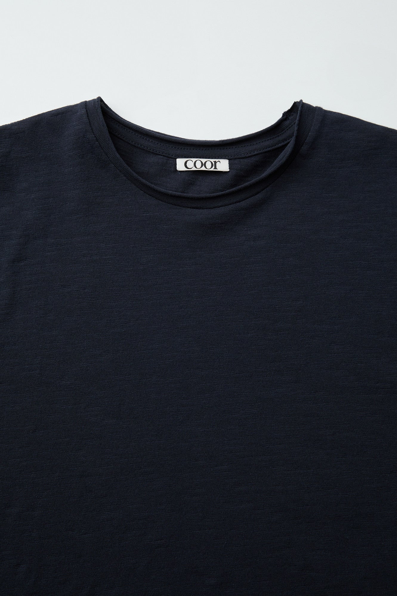 Coor - Low-Cut Cotton Slub T-Shirt (Dark Navy) product image 5 | TRAB K-Fashion Australia