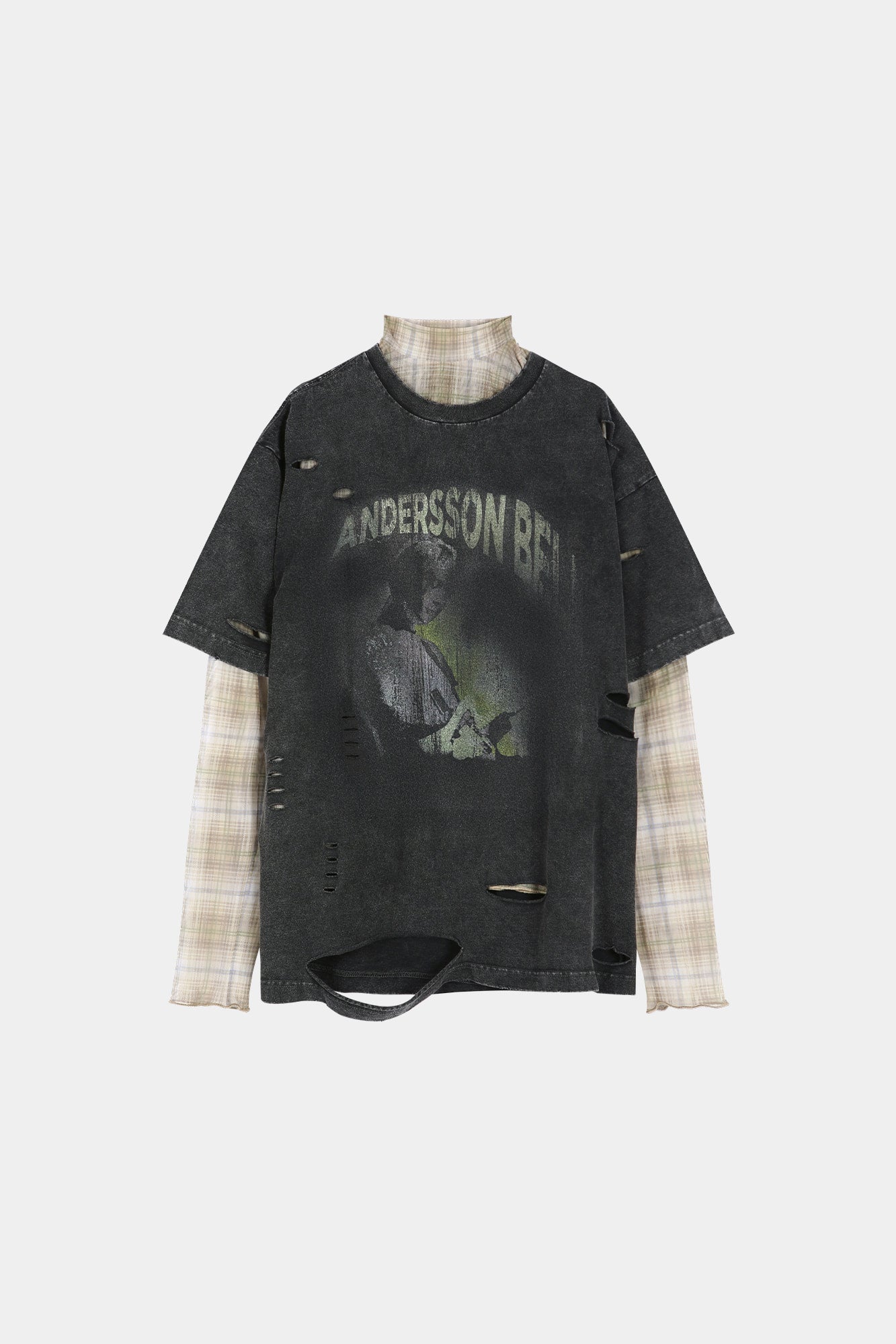 Andersson Bell - Layered Live Printed T-Shirt (Charcoal) product image 12 | TRAB K-Fashion Australia