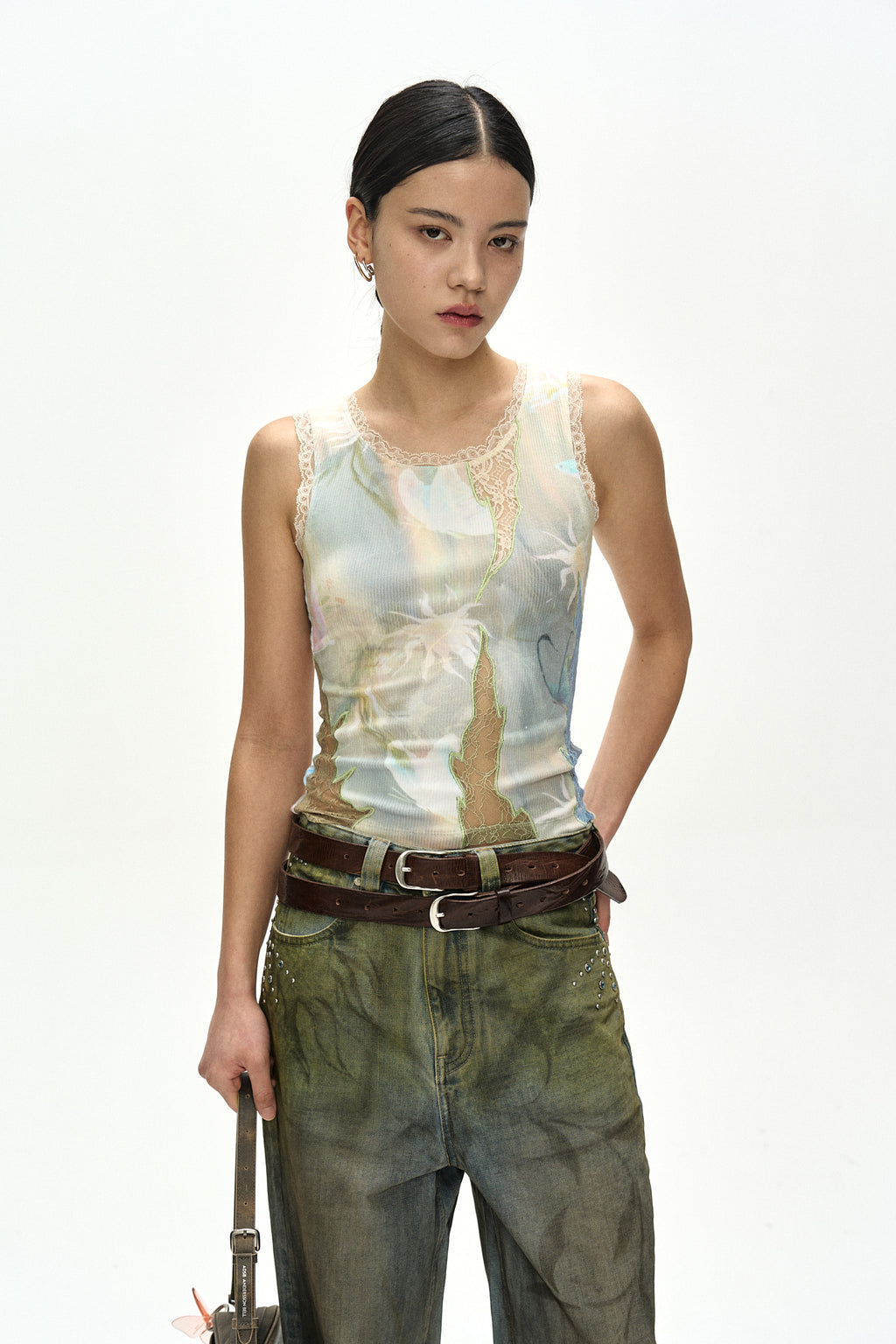 Andersson Bell - Fish & Butterfly Lace Embroidered Tank Top (Multi) product image 6 | TRAB K-Fashion Australia