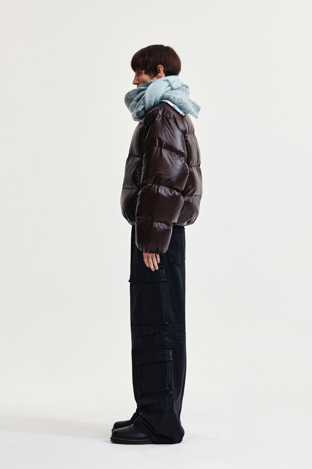 Matin Kim - Small Logo Volume Down Jumper (Dark Brown) product image 6 | TRAB K-Fashion Australia