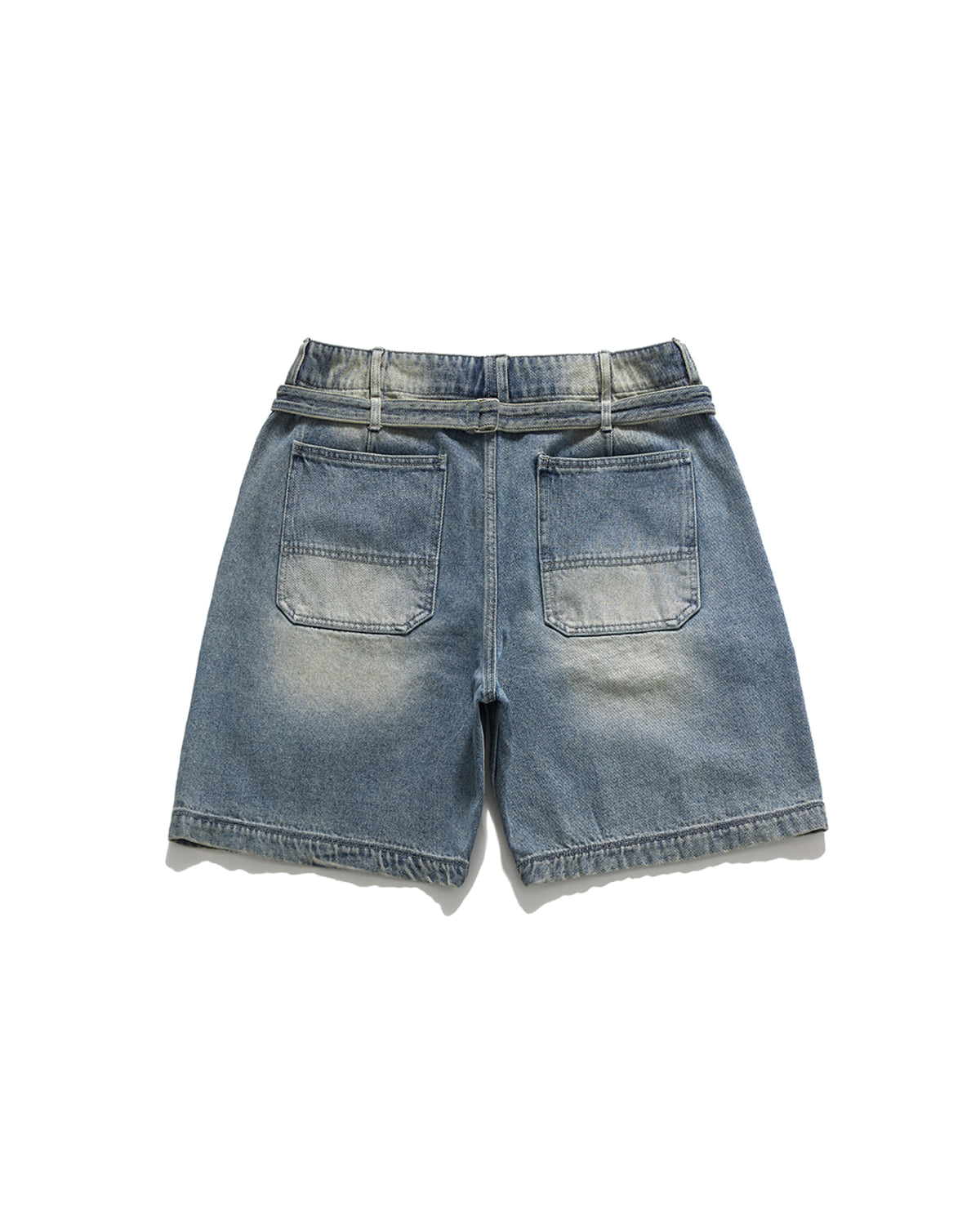 Eastlogue - Cinch Back Curved Shorts (Light Indigo) product image 6 | TRAB K-Fashion Australia