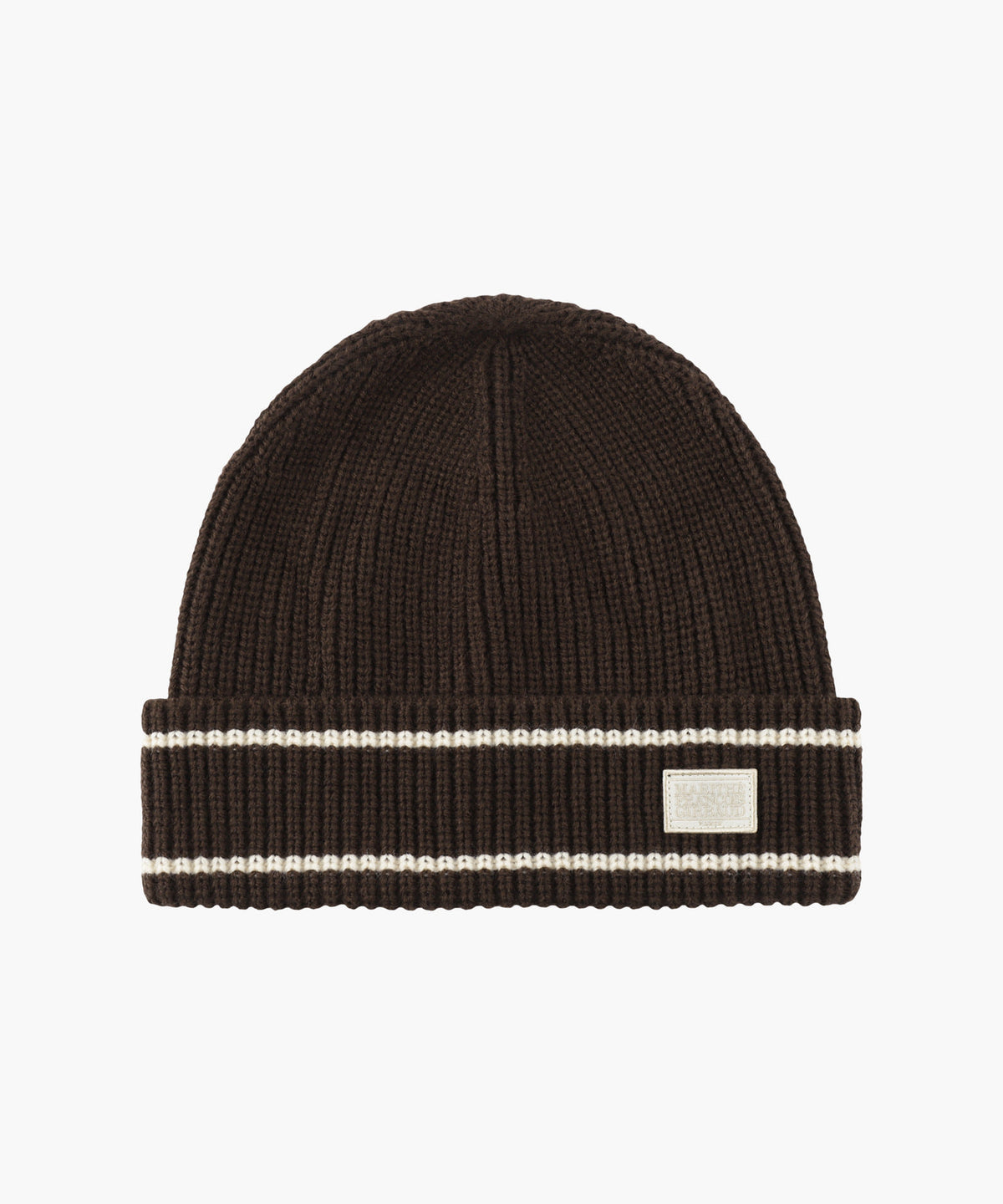 Marithe & Francois Girbaud - Micro Classic Logo Color Block Beanie (Brown) product image 1 | TRAB K-Fashion Australia