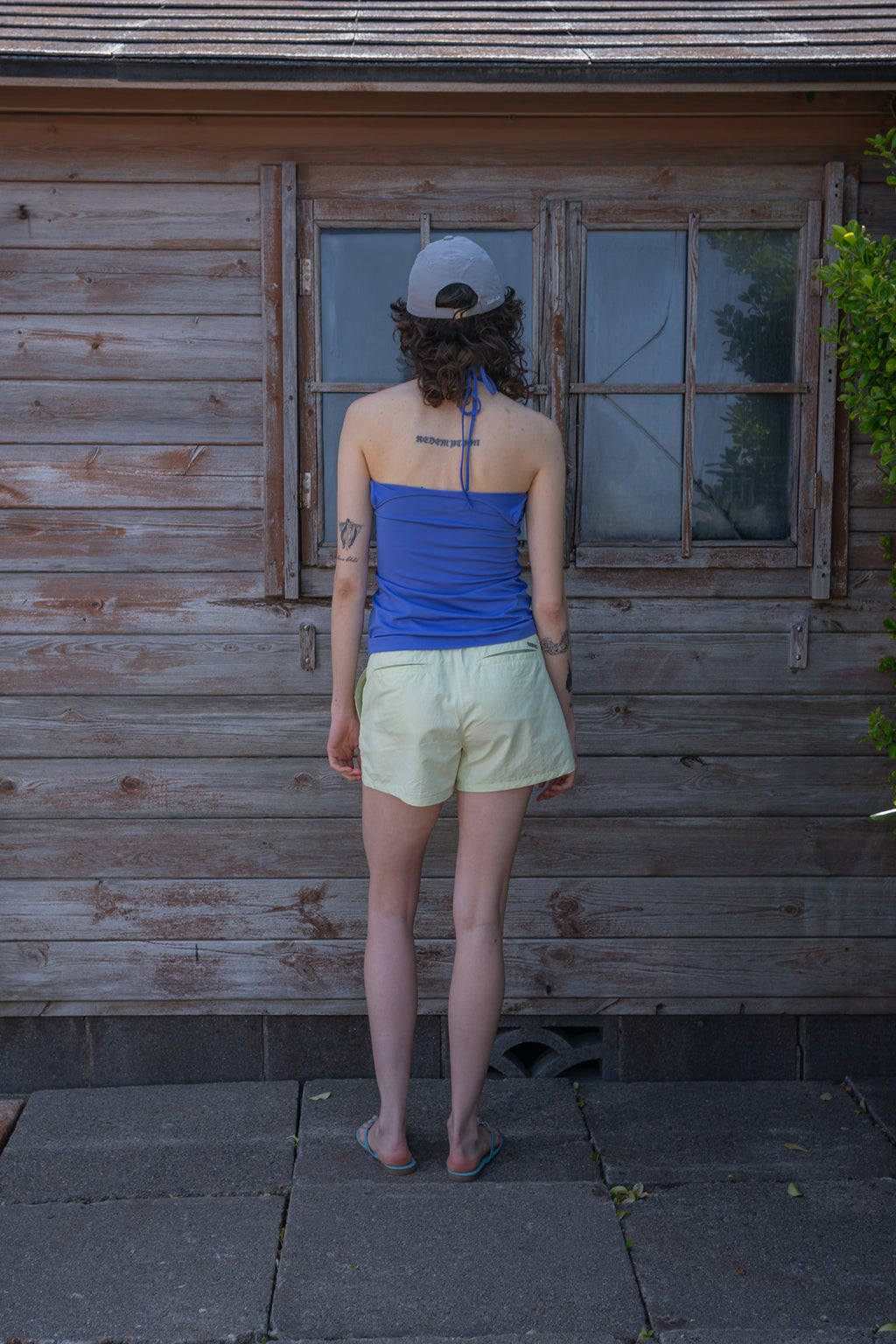 Matin Kim - String Halter Neck Tank Top (Blue) product image 8 | TRAB K-Fashion Australia