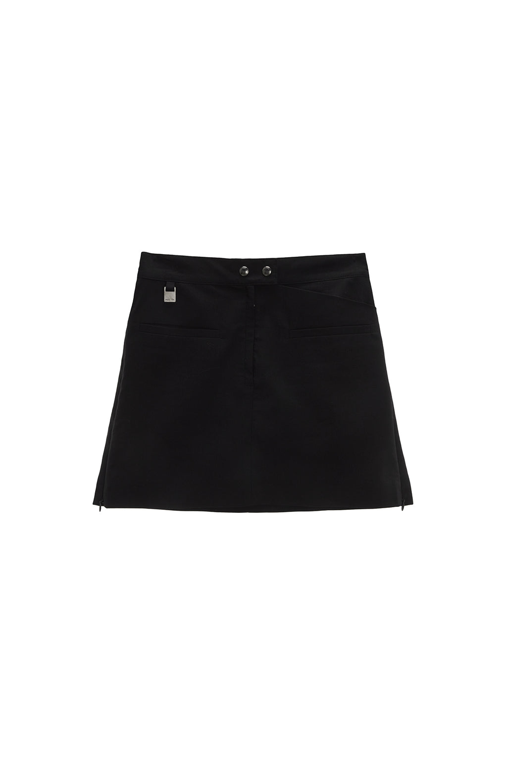 Matin Kim - Zipper Point Linen Mini Skirt (Black) product image 1 | TRAB K-Fashion Australia