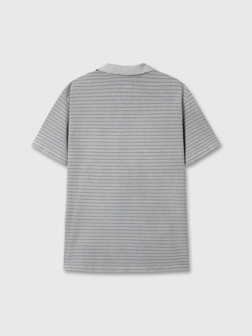 Tonywack - Garment Dyed Stripe Piqué Polo (Faded Grey) product image 10 | TRAB K-Fashion Australia
