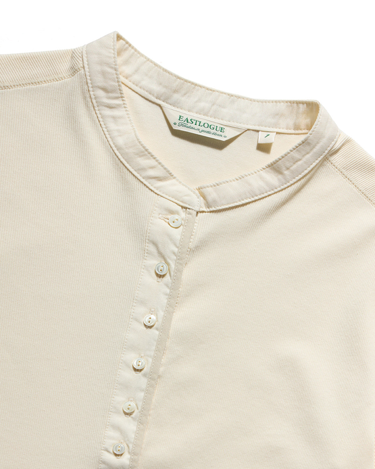 Eastlogue - Henry Neck Half T-shirts (Cream) product image 4 | TRAB K-Fashion Australia
