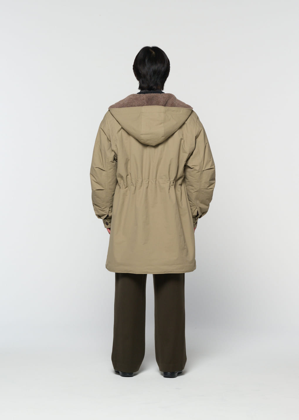 Amomento - padded shearling parka (Khaki) product image 8 | TRAB K-Fashion Australia