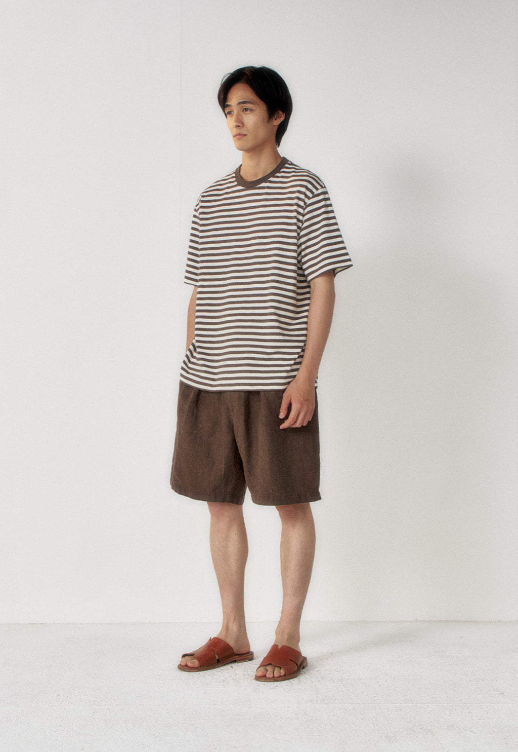 Art if acts - French Stripe S/S Tee (Vintage Brown) product image 2 | TRAB K-Fashion Australia