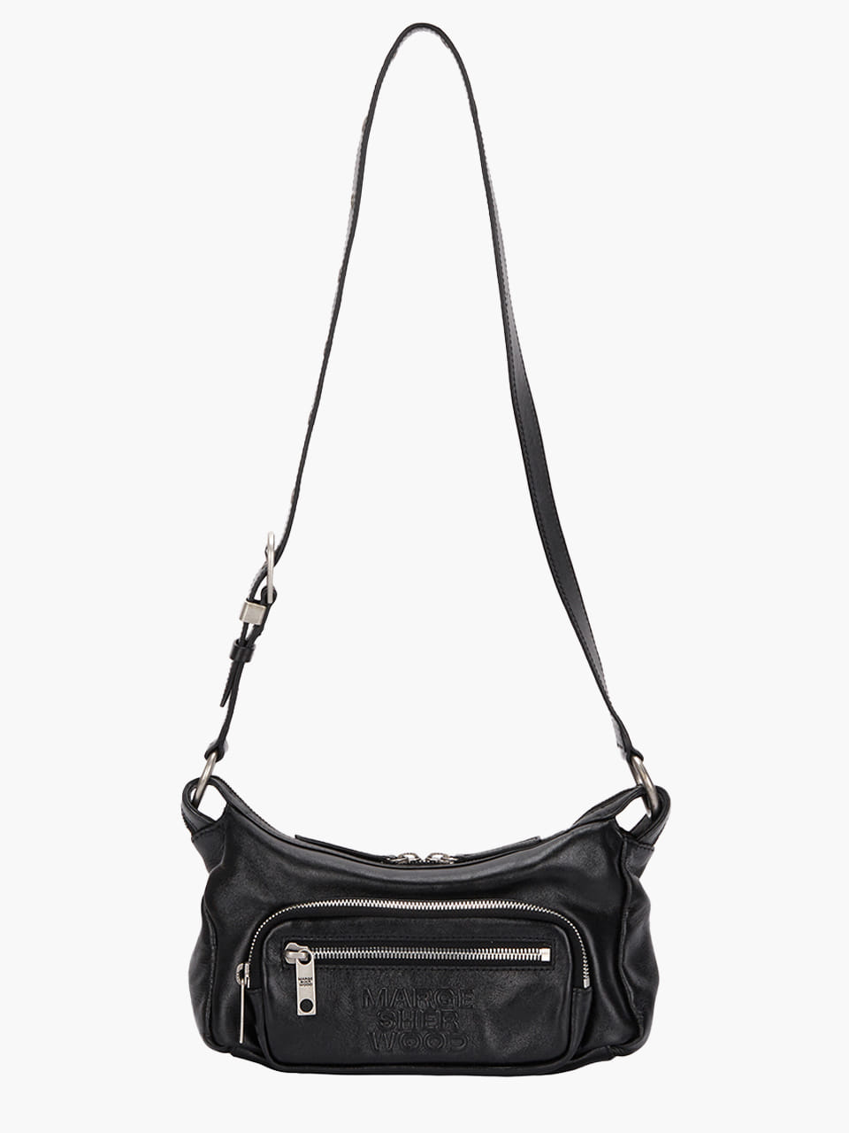Marge Sherwood - Outpocket Hobo Mini (Black Glossy Plain) product image 4 | TRAB K-Fashion Australia