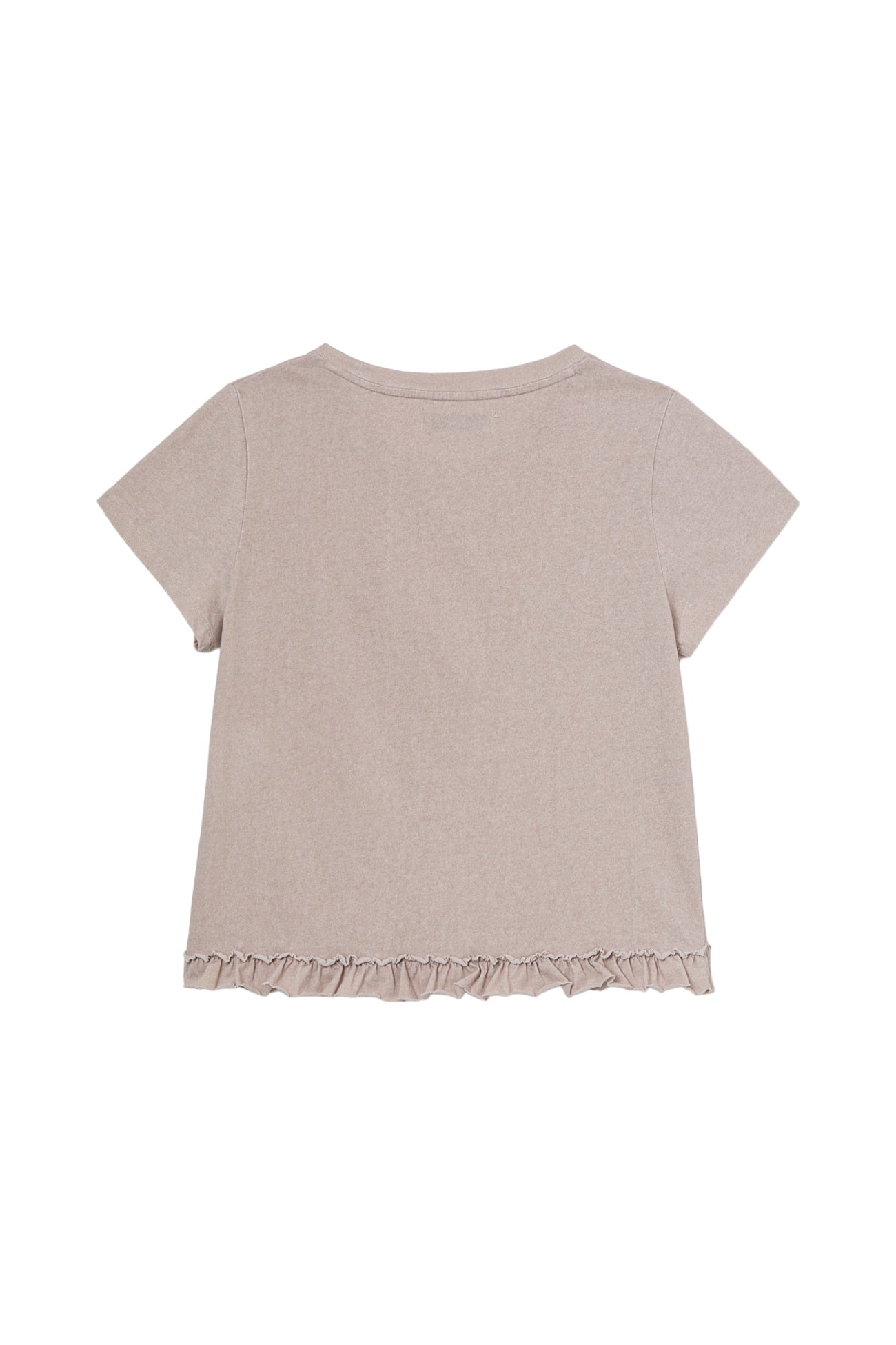 Deinet - Ruffle Washed T-Shirt (Beige) product image 2 | TRAB K-Fashion Australia