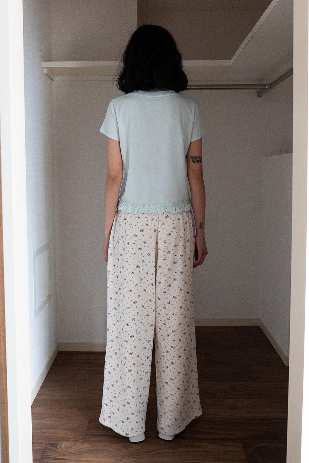 Deinet - Soft Waffle Flower Jersey Pants (Ivory) product image 3 | TRAB K-Fashion Australia