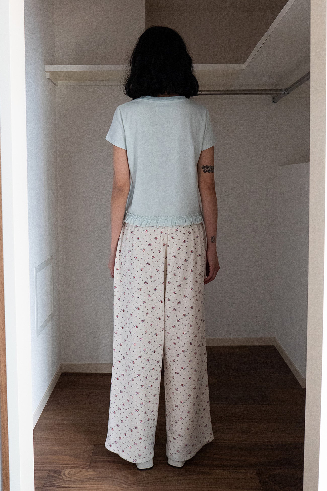 Deinet - Soft Waffle Flower Jersey Pants (Ivory) product image 3 | TRAB K-Fashion Australia