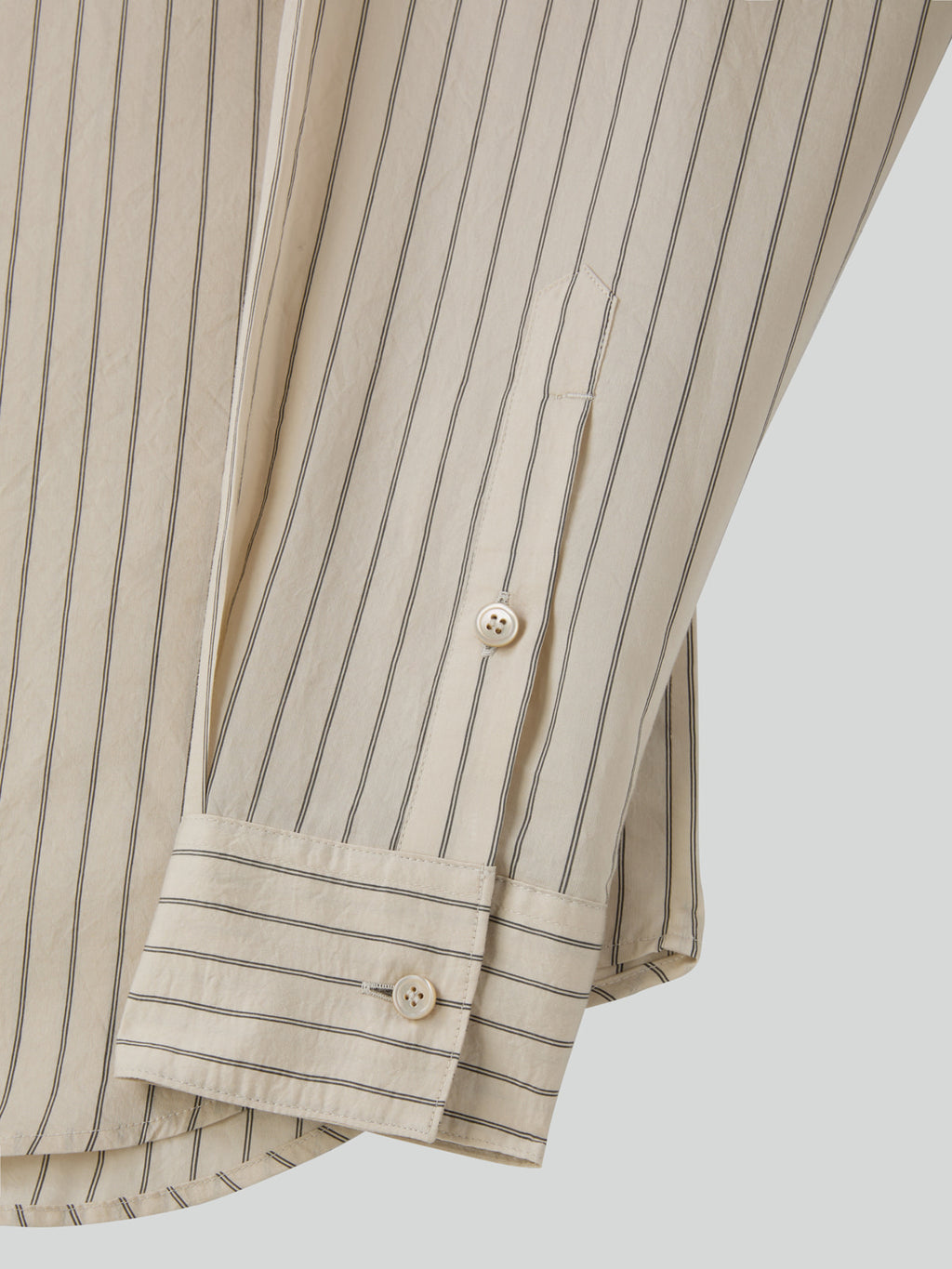 Recto - Lea Stripe Shirt (Pale Beige) product image 14 | TRAB K-Fashion Australia