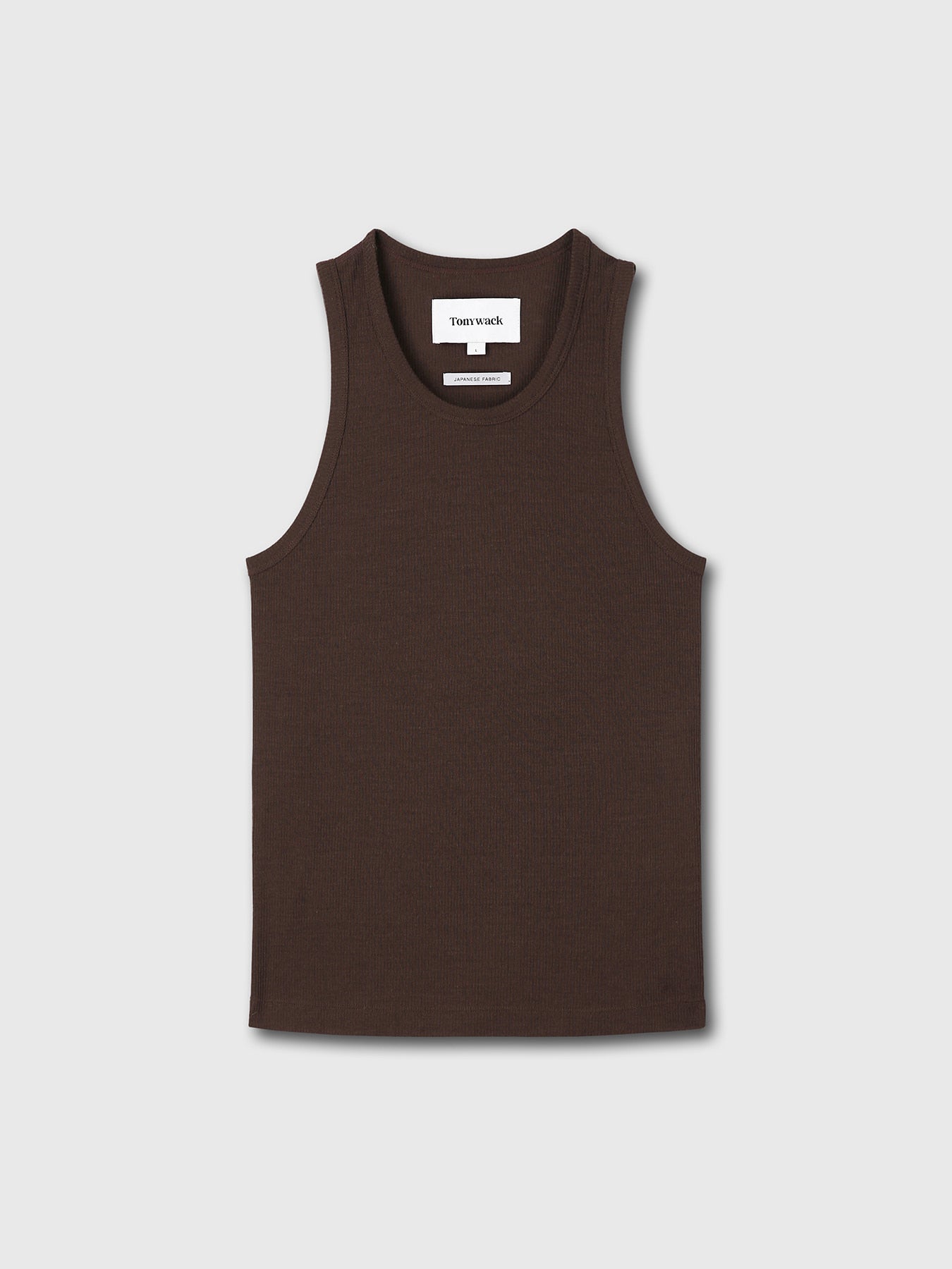 Tonywack - Super Fine Wool Ribbed Sleeveless (Japanese Fabric) (Dark Brown) product image 7 | TRAB K-Fashion Australia