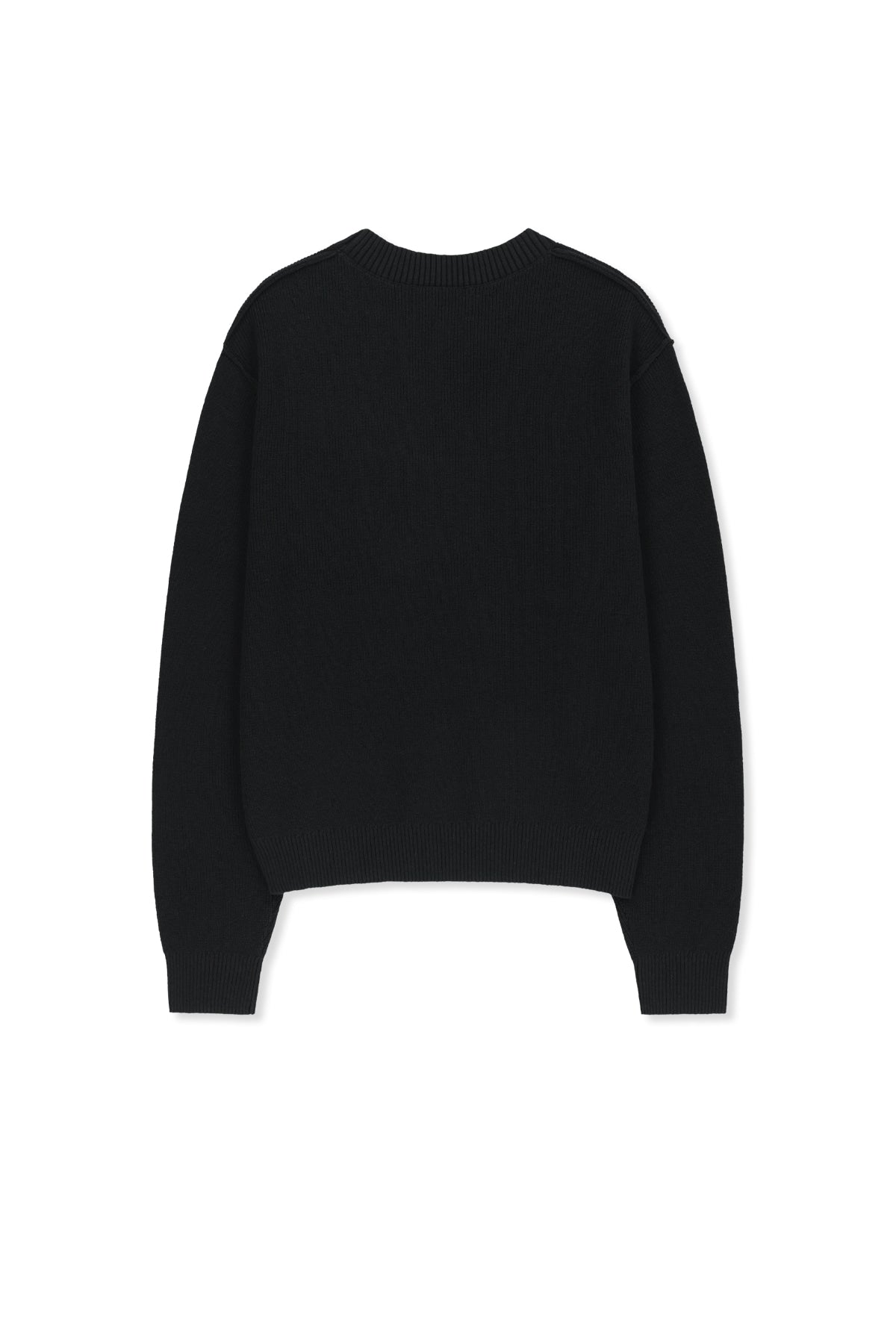 Matin Kim - Matin Applique Logo Knit Pullover (Black) product image 3 | TRAB K-Fashion Australia
