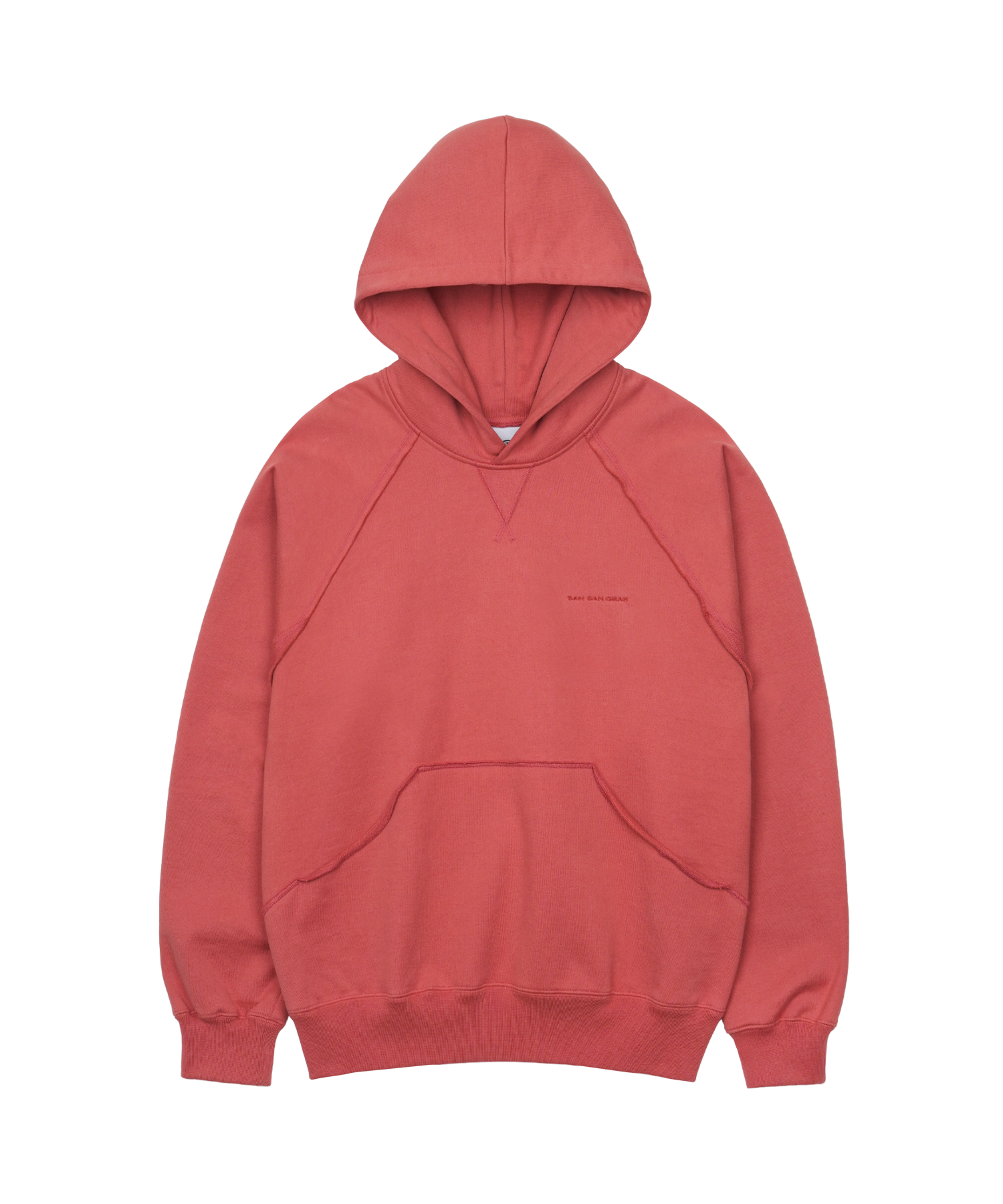 San San Gear - Square Pocket Hoodie (Brick Red) product image 4 | TRAB K-Fashion Australia