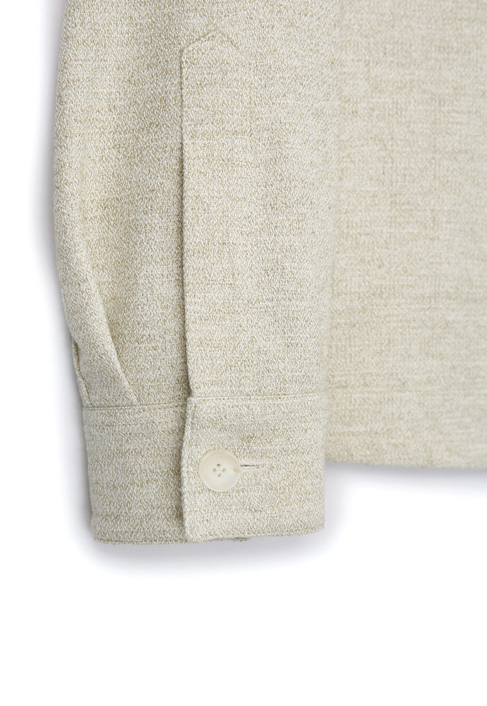 Tonywack - Wool And Lyocell Natural Tweed Shirt Jacket (Sage Beige) product image 12 | TRAB K-Fashion Australia