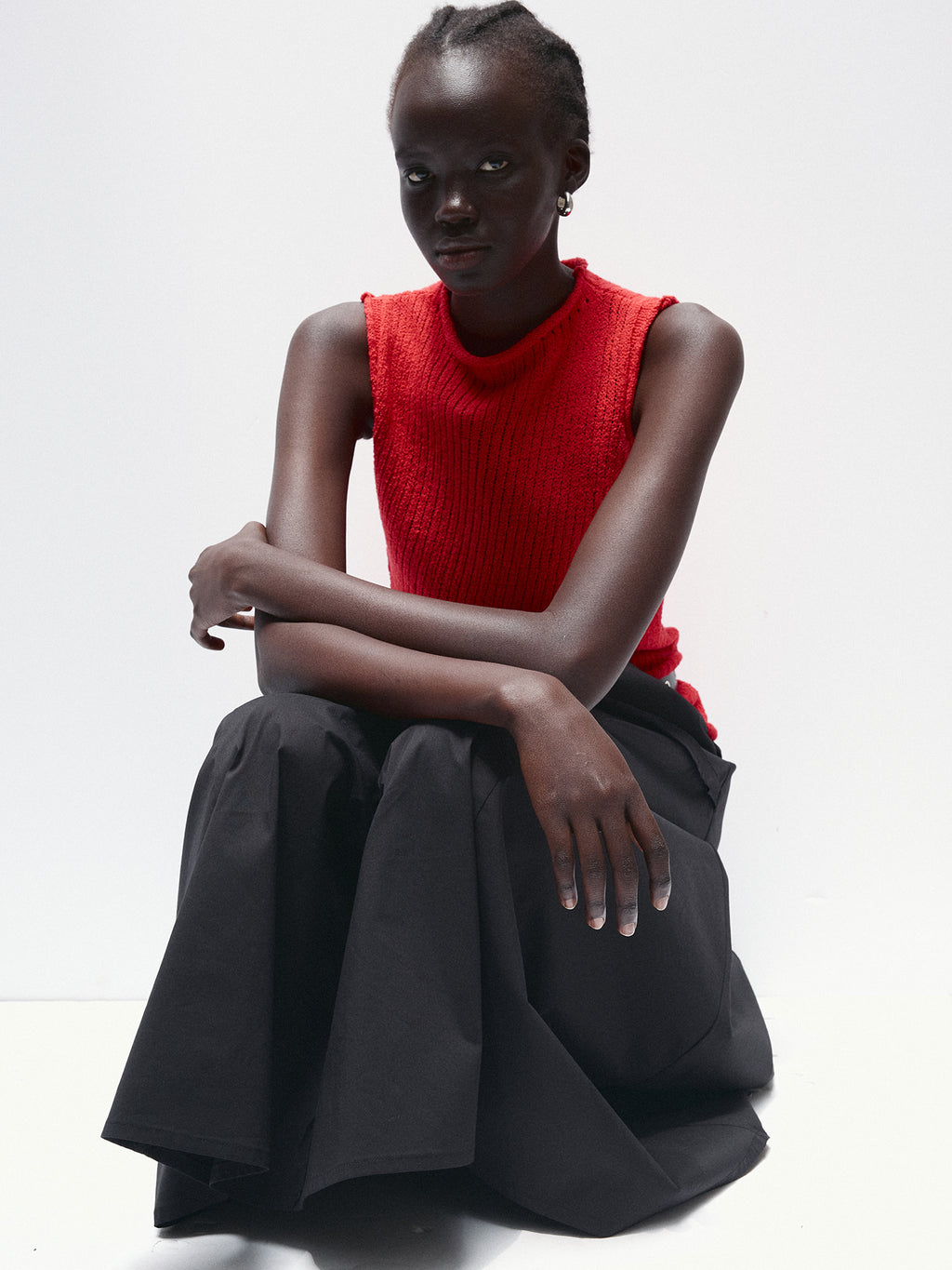 Tonywack - Cotton Twisted Sleeveless Knit (Red) product image 7 | TRAB K-Fashion Australia