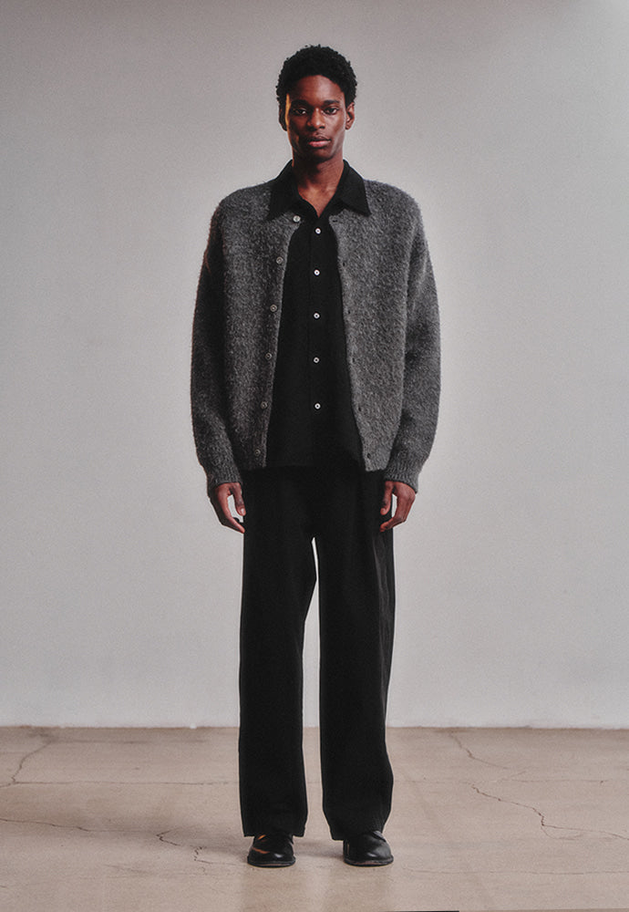 Art if acts - Alpaca Round Neck Cardigan (Charcoal) product image 3 | TRAB K-Fashion Australia