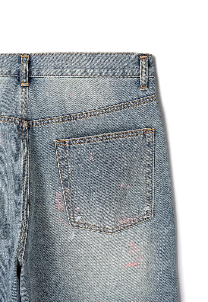 Art if acts - Painted Regular 5P Denim Pants (Used Light Blue) product image 12 | TRAB K-Fashion Australia