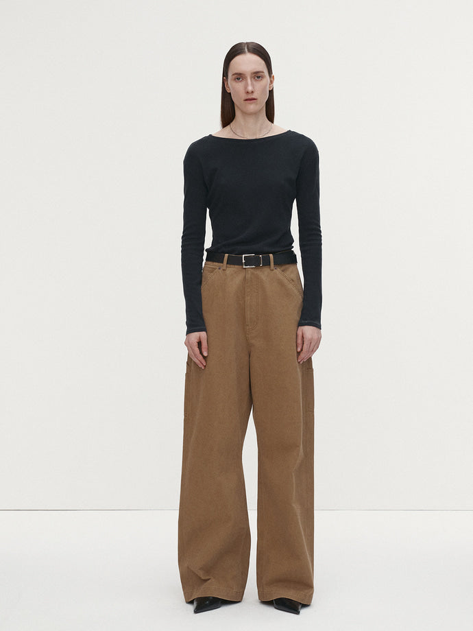 Tonywack - Garment-Dyed Cotton Fitted T-Shirt (Faded Black) product image 2 | TRAB K-Fashion Australia