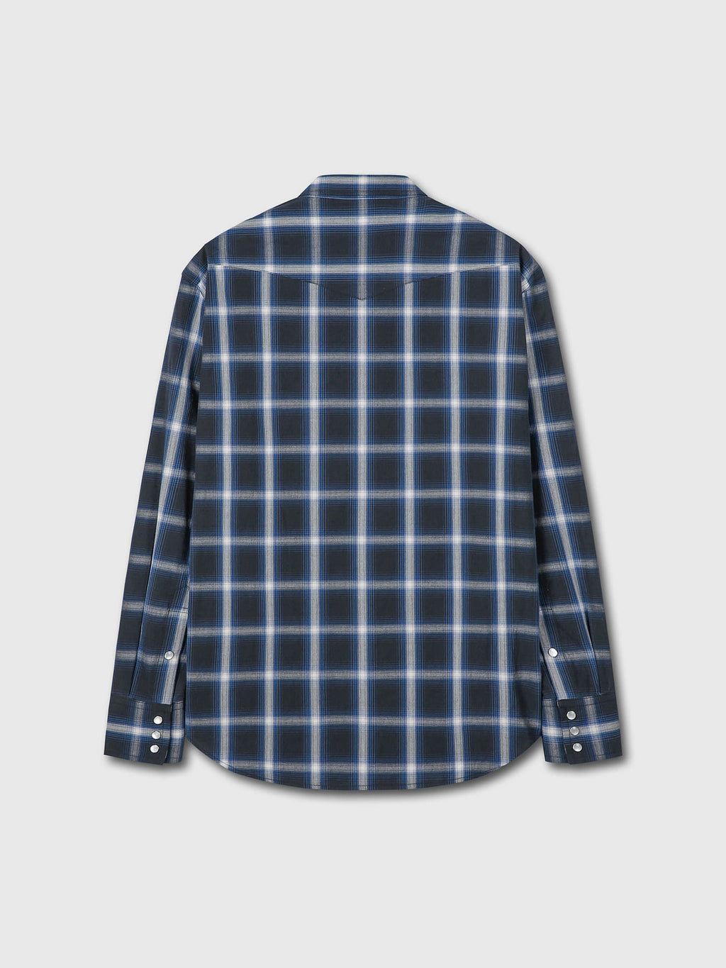 Tonywack - Checked Cotton Western Shirt (Japanese Fabric) (Navy/White) product image 8 | TRAB K-Fashion Australia