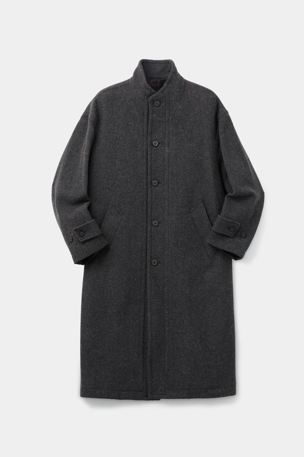 Coor - Cashmere Blend High Neck Coat (Cinder Gray) product image 1 | TRAB K-Fashion Australia