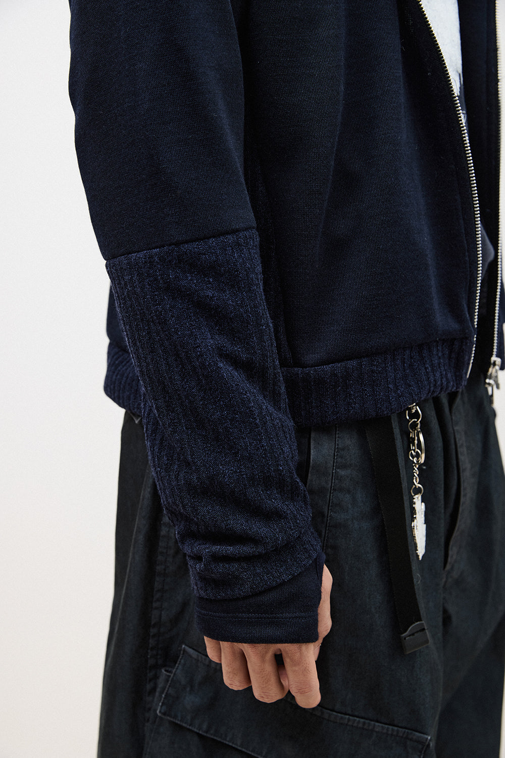 Hatchingroom - Double Sleeve Track Cardigan (Navy) product image 5 | TRAB K-Fashion Australia
