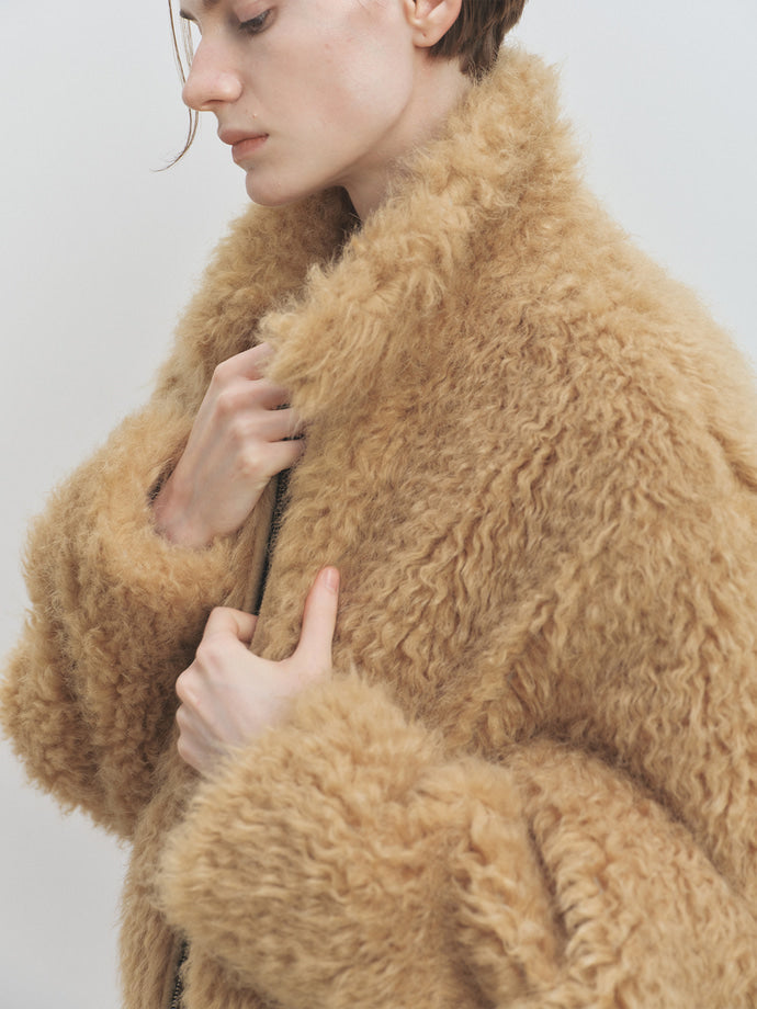 Tonywack - Cropped Fur Blouson (Royale Beige) product image 11 | TRAB K-Fashion Australia