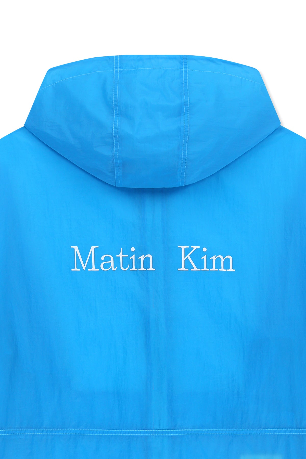 Matin Kim - Back Logo Hoody Windbreaker (Blue) product image 5 | TRAB K-Fashion Australia