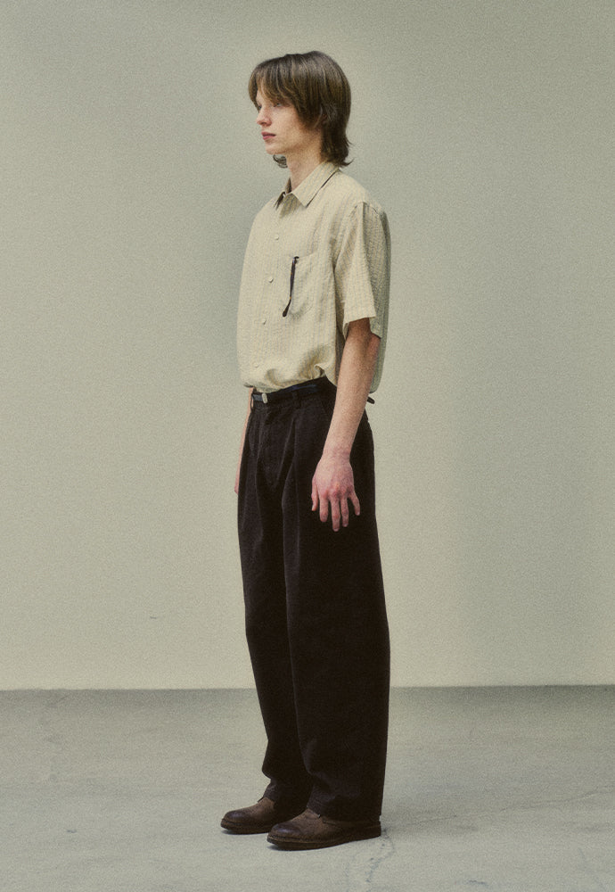 Art if acts - Wrinkle Rayon Half Shirt (French Beige) product image 3 | TRAB K-Fashion Australia